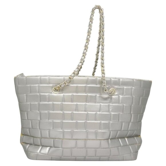 CHANEL Chain Shoulder Bag Enamel Silver CC Auth - Picture 3 of 16